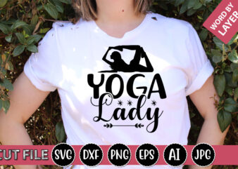 Yoga Lady SVG Vector for t-shirt
