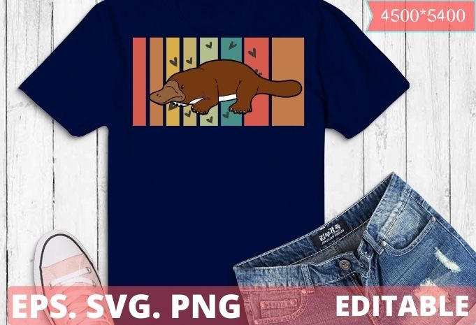 vintage funny Just a-dad who love Platypus vintage Platypus saying T-shirt design svg, Just a-dad who love Platypus png eps, Platypus, vintage, Platypus saying, T-shirt design, sea animal, pets