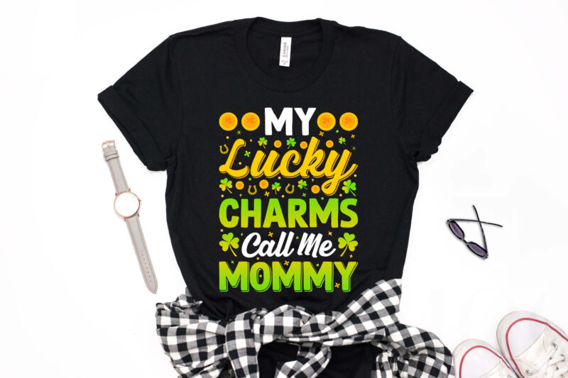 St Patrick’s Day T-shirt Design My Lucky Charms Call Me Mommy - st patrick's day t shirt ideas, st patrick's day t shirt funny, best st patrick's day t shirts,