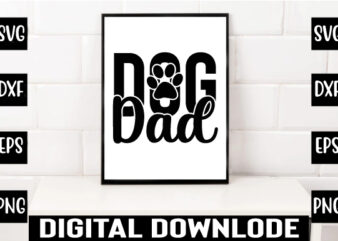 dog dad t shirt vector illustration