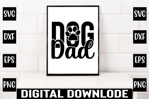 Dog dad t shirt vector illustration