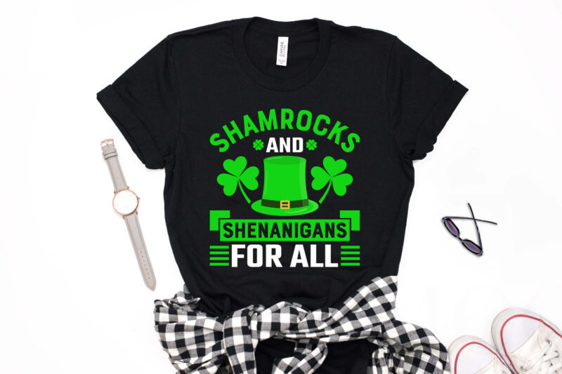 Shamrocks and Shenanigans for All - st. patrick's day t shirt design, st patrick's day t shirt ideas, st patrick's day t shirt funny, shamrocks t shirt, shamrock svg, shenanigans