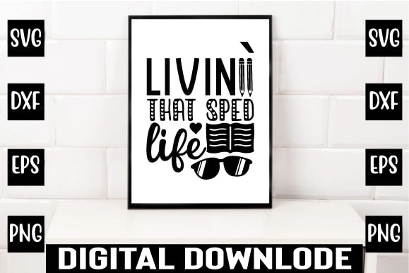 Livin` that sped life t shirt vector graphic