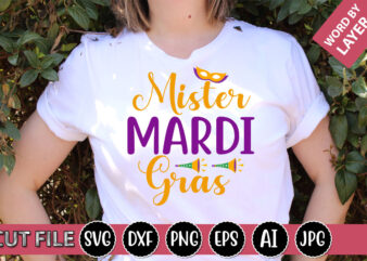 Mister Mardi Gras SVG Vector for t-shirt