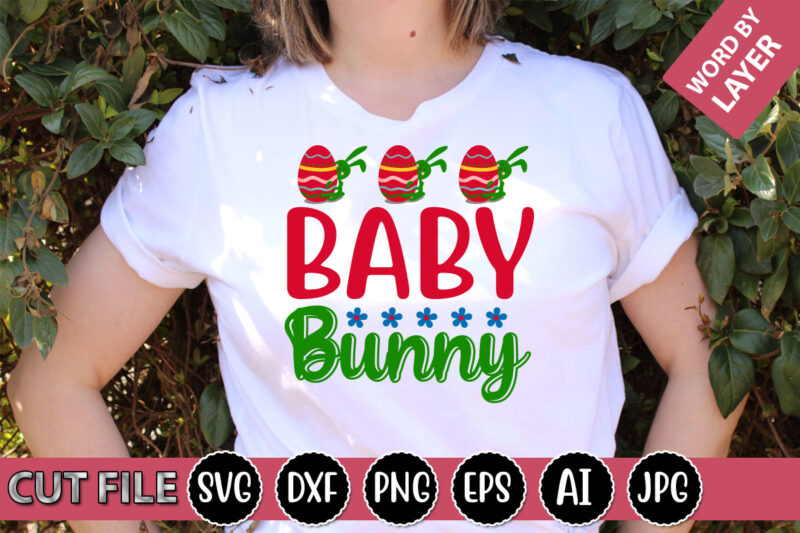 Baby Bunny SVG Vector for t-shirt