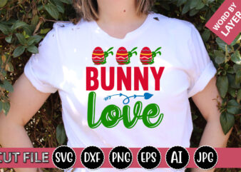 Bunny Love SVG Vector for t-shirt