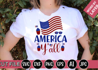 America Y’all SVG Vector for t-shirt