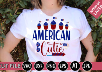 American Cutie SVG Vector for t-shirt
