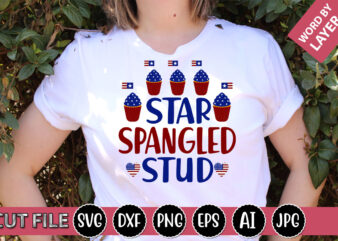 Star Spangled Stud SVG Vector for t-shirt
