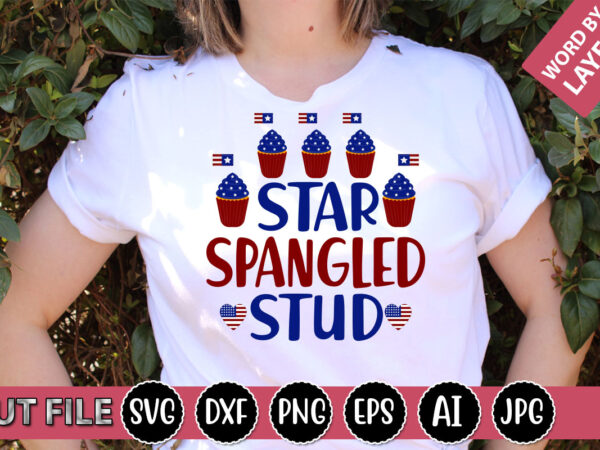 Star spangled stud svg vector for t-shirt