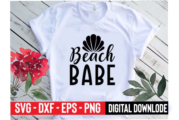 Beach babe t shirt template