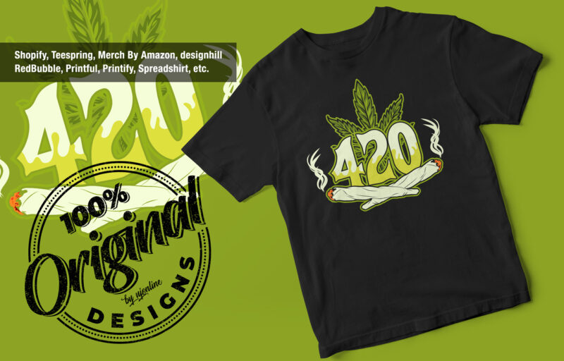 420 Wake and Bake, 420, Bob Marley, weed, marijuana, vector t-shirt design, 420 Weed Vector