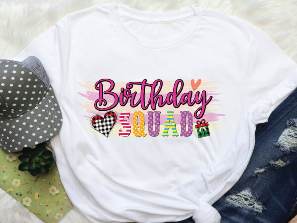 Birthday squad sublimation t shirt template
