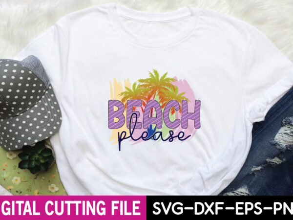 Beach please sublimation t shirt template