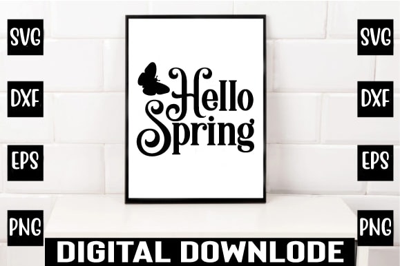 Hello spring graphic t shirt