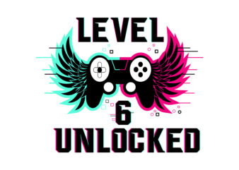 Level 6 Unlocked Typography T-shirt