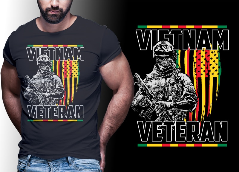 39 VIETNAM VETERAN t shirt designs bundles