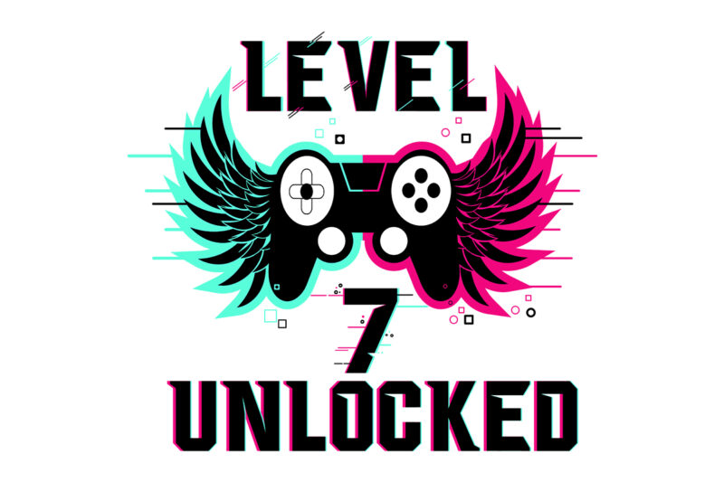 Level 7, 8, 9 Unlocked Typography T-shirt