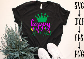 happy mardi gras graphic t shirt