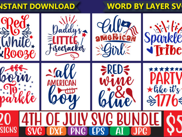 4th of july svg bundle