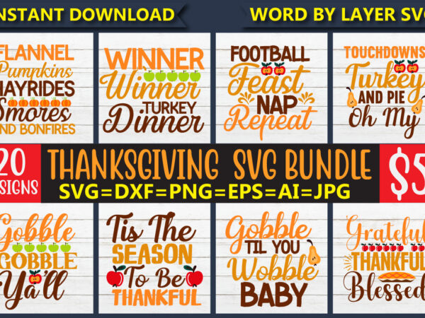 Thanksgiving svg bundle vol.2 t shirt designs for sale