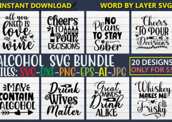 Alcohol SVG Bundle t shirt vector