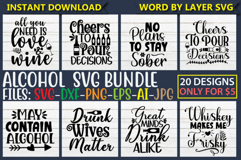 Alcohol SVG Bundle