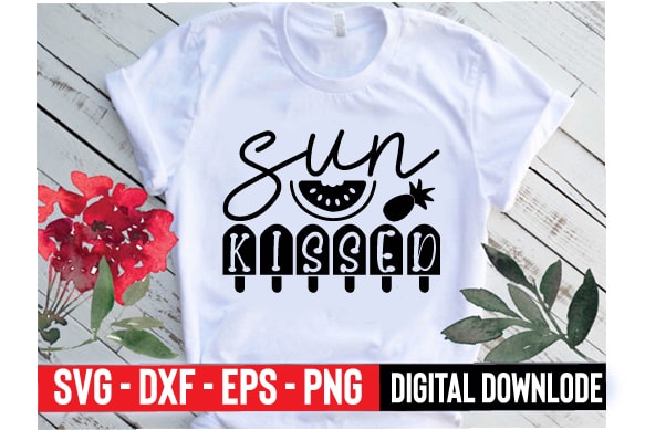 Sun kissed t shirt template vector