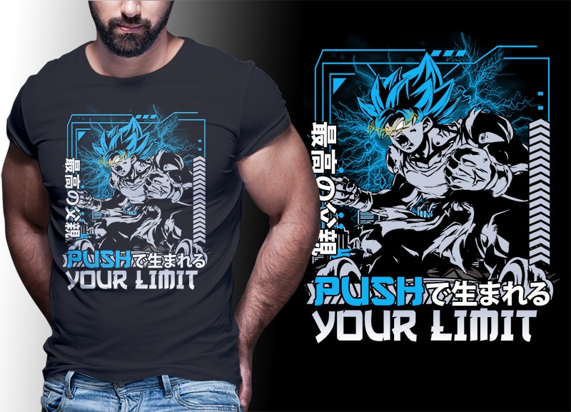 50 ANIME MIX tshirt designs bundle editable