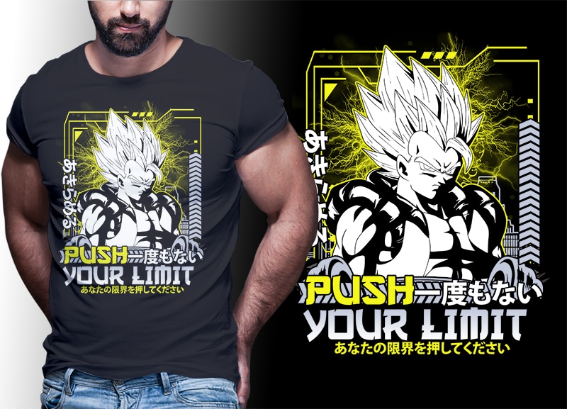 50 ANIME MIX tshirt designs bundle editable