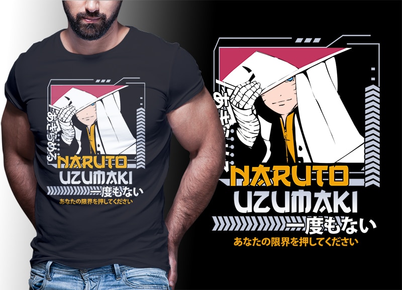 50 ANIME MIX tshirt designs bundle editable