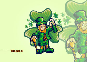 St patricks day with clover leaf background