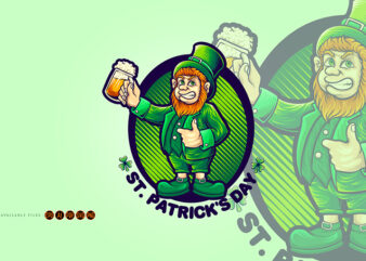 Happy saint patricks day with beer party graphic t shirt