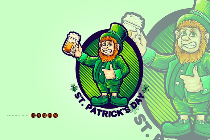 Happy saint patricks day with beer party