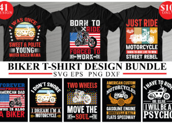 BIKER T-SHIRT DESIGN BUNDLE