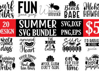 summer svg bundle t shirt template vector