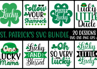St. Patrick’s SVG Bundle Vol.3 t shirt template vector