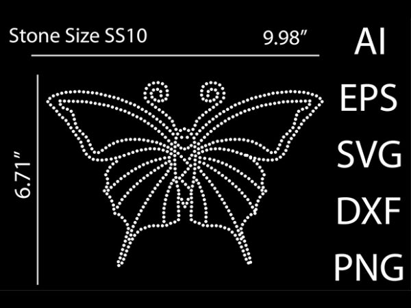 Butterflies rhinestone t-shirt design print template Butterflies rhinestone t-shirt design print template