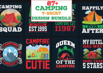 Camping T-shirt Design Bundle