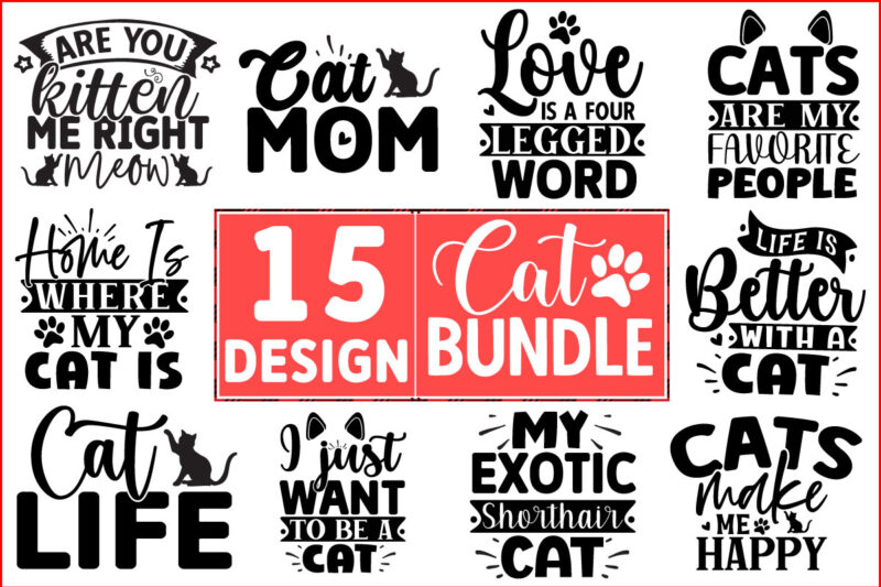 Cat SVG Design Bundle