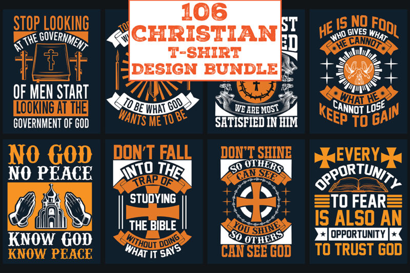 Christian T-Shirt Design Bundle