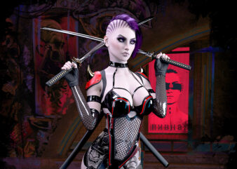 Cyberpunk Samurai Girl #01