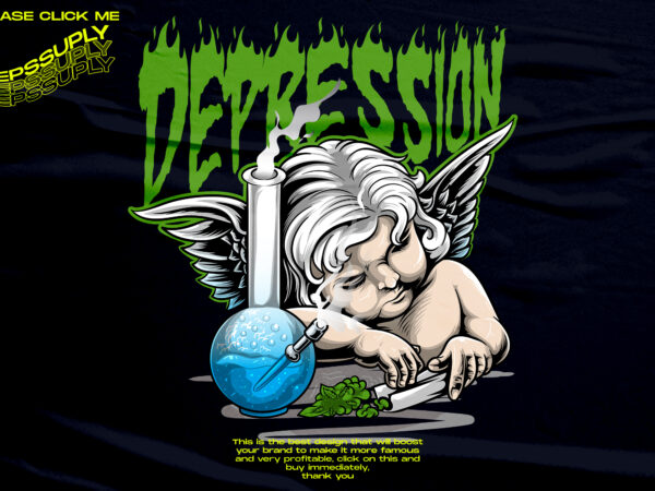 Depression angel, streetwear designs