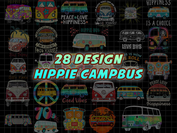 Combo 28 hippie campbus bundle, png hippie soul, hippie bus, vintage van png t shirt vector file