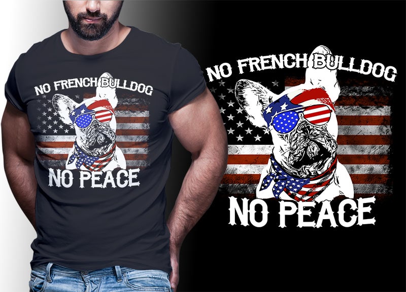 16 dog american flag tshirt design BUNDLE EDITABLE