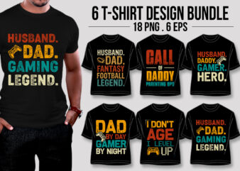 Dad Lover Retro Vintage T-Shirt Design Bundle