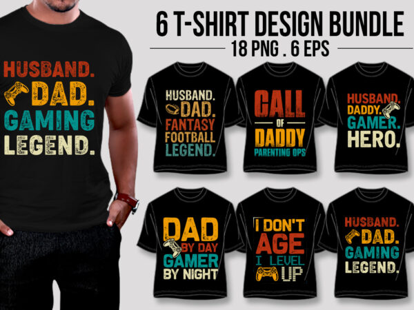 Dad lover retro vintage t-shirt design bundle