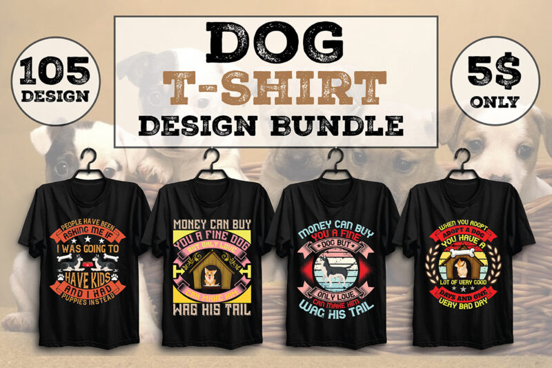 Dog T-shirt Design Bundle