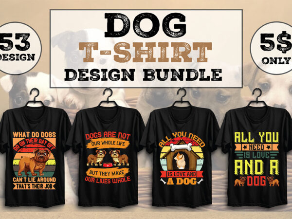 Dog t-shirt design bundle