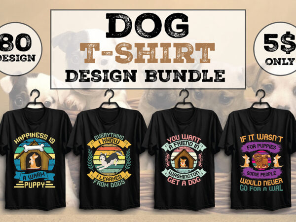 Dog t-shirt design bundle